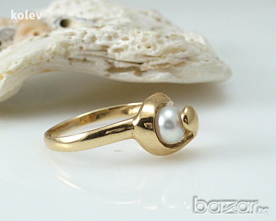 продаден!златен пръстен ЗАРАЖДАНЕТО НА ПЕРЛАТА 2.63 грама №56, снимка 6 - Пръстени - 17721526
