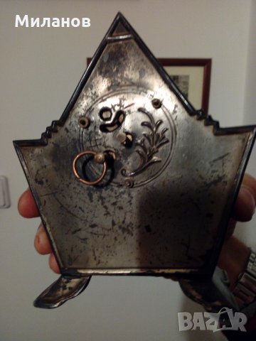 Немски механичен настолен часовник, снимка 3 - Антикварни и старинни предмети - 22879800