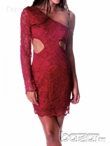 Дантелена рокля в цвят бордо марка Purpura Concept - XS/S, снимка 1 - Рокли - 17456283
