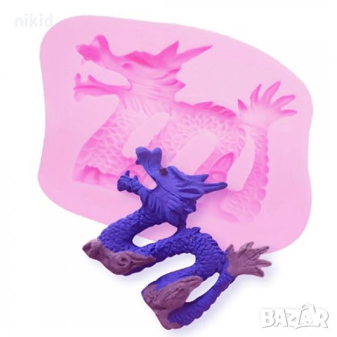 Китайски Дракон силиконов молд форма декорация торта фондан шоколад и др