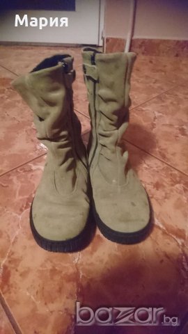 Детски ботуши естествен велур номер 31