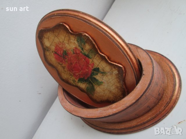 старинна кутийка за бижута -елипса, снимка 2 - Подаръци за жени - 23200442