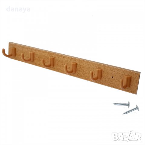 976 Стенна лепяща закачалка с 6 куки закачалка за стена