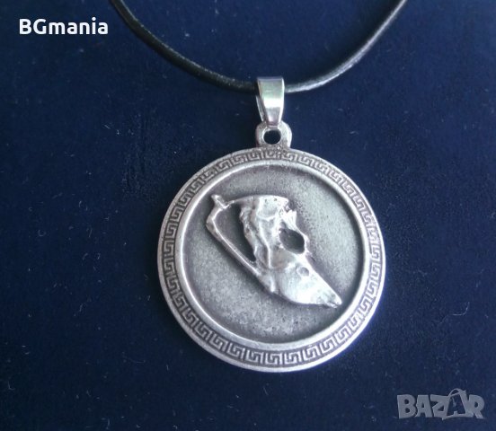 Ръчно изработен медальон Ритон с глава на елен оригинална и уникална визия