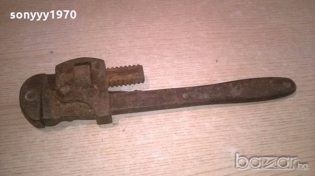 стар раздвижен ключ-37см и захват 7см-внос франция, снимка 13 - Колекции - 19710078