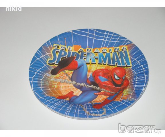 Спайдърмен 10 бр парти чинии чинийки, снимка 2 - Чинии - 19185959