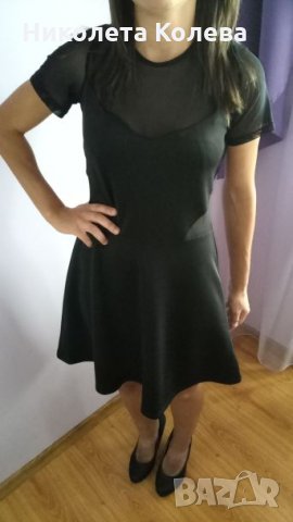 Черна секси елегантна рокля