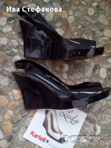 Черни силиконови обувки на платформа италиански  Kartell, снимка 11 - Сандали - 18005255