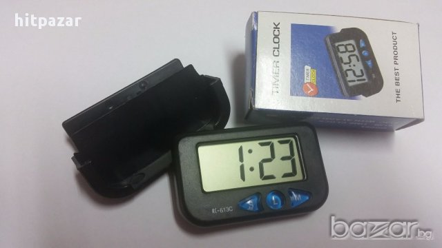 Електронен часовник за кола със стойка, снимка 2 - Аксесоари и консумативи - 14942116