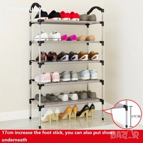 2210 Метална етажерка за обувки на 6 нива, снимка 11 - Други стоки за дома - 25073126