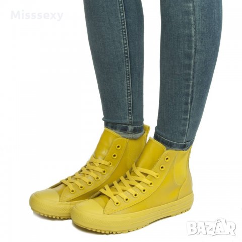 ПРОМО 🍊 CONVERSE ALL STAR 🍊 Дамски кецове в жълто зелено № 36½ & 37 нови с кутия, снимка 9 - Кецове - 21726478