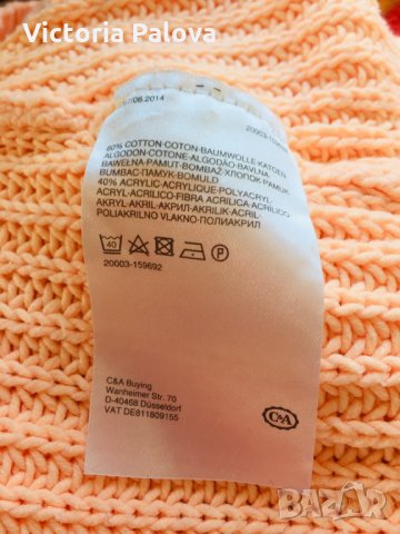 Прекрасна блуза-кроп кайсиев цвят, снимка 9 - Блузи с дълъг ръкав и пуловери - 24165612