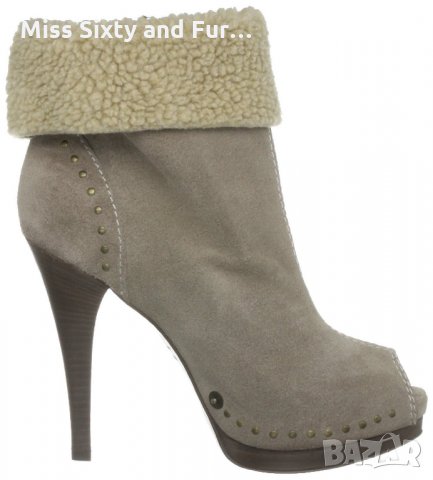 MISS SIXTY-нови кожени боти в бежов цвят Мис Сиксти-39 номер, снимка 2 - Дамски боти - 20689307