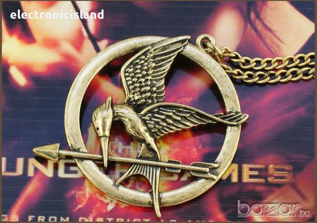 Брошка от Игрите на глада 1 Сойка присмехулка Hunger Games Mockingjay, цвят бронз, сребро или злато, снимка 4 - Колиета, медальони, синджири - 9536049