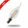 LED лампа 4W Filament Пламък E14 Топло Бяла Светлина, снимка 1 - Крушки - 10942158