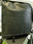 черна кожена чанта с капак , снимка 2