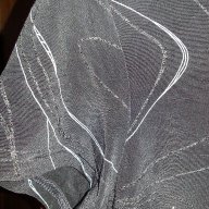 Еластична блуза къс ръкав черна сребристи ивици, снимка 2 - Блузи с дълъг ръкав и пуловери - 14660337