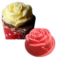 3D роза за мъфин кексче силиконова форма молд калъп тесто сапун гипс и др, снимка 1 - Форми - 19455692