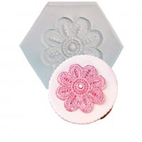 Бродирано цвете силиконов молд форма дантела за украса декорация фондан торта мъфин, снимка 1 - Форми - 20926342