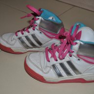 Adidas оригинални високи кожени маратонки №28, UK 10, снимка 1 - Детски маратонки - 15797731