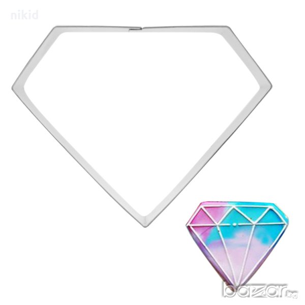 Диамант метална форма резец тесто бисквитки фондан украса декорация, снимка 1