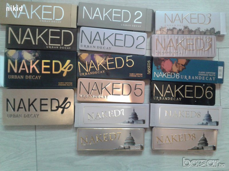 naked urban decay 1 2 3 4 5 6 7 8 палитра сенки 12 / 24 цвята накед  грим, снимка 1