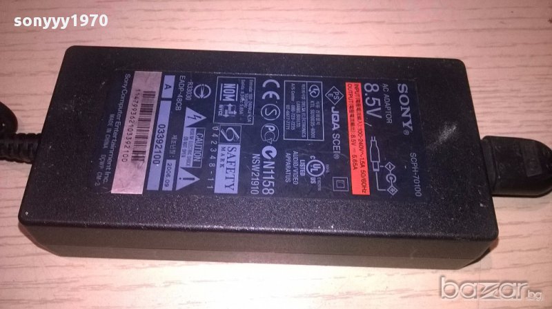 Sony scph-70100 ps2-ac adaptor 8.5v-внос швеицария, снимка 1