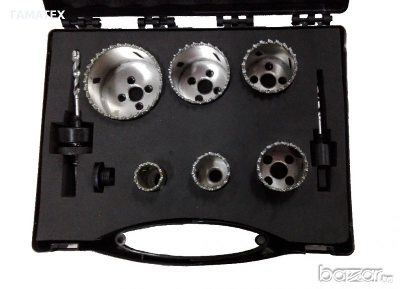 22-64мм Диамантени боркорони - комплект 9 ч., 534104, снимка 1