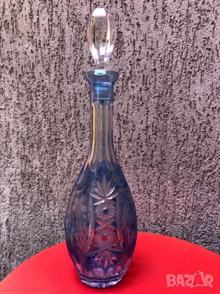 Масивна кристална бутилка-гарафа за алкохол, снимка 1
