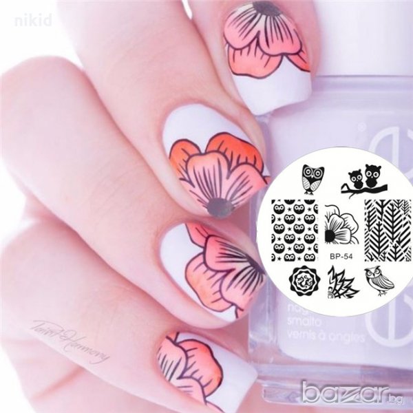 кръгъл Шаблон  за щампа печати за нокти плочка оригинал BORN PRETTY BP-54, снимка 1