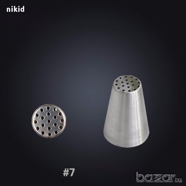 07 накрайник за пош на дупки цвете руска дюза за украса декор торта фондан шоколад и др., снимка 1