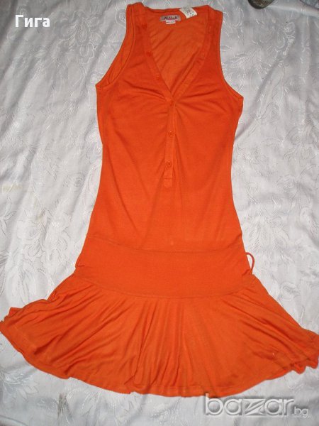 Оранжева трикотажна рокля на Кillah M-ka, снимка 1