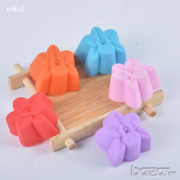 орхидея бонбон калъп силиконов молд декор украса торта мъфин фондан гипс сапун тесто, снимка 1