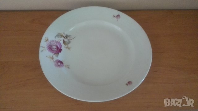 Порцеланова чиния, стара, ретро, снимка 2 - Чинии - 25895477