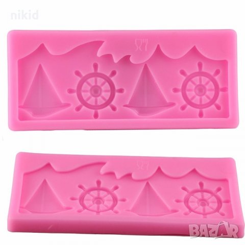 Вълна Рул Лодка кант Силиконов молд форма украса торта фондан декор 