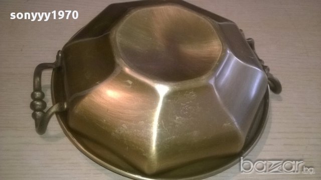 Ретро колекция-фруктиера мед/месинг 27х8см-внос швеицария, снимка 11 - Антикварни и старинни предмети - 17238651