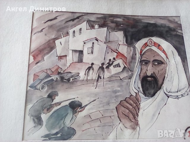 Картина акварел Георги Репнински , снимка 2 - Картини - 25441962