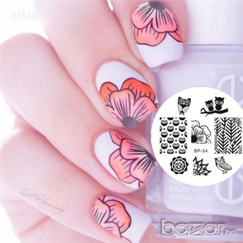 кръгъл Шаблон  за щампа печати за нокти плочка оригинал BORN PRETTY BP-54