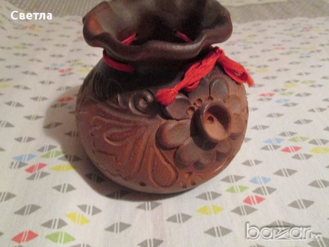 Керамична вазичка-кесия, снимка 2 - Декорация за дома - 16808885