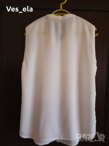 Бял памучен топ / риза, снимка 3 - Ризи - 25775779
