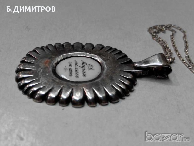 Стар сребърен медалион с емайл, снимка 7 - Антикварни и старинни предмети - 13497499