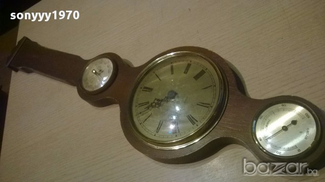 Ретро хидро/барометър/часовник-60/17см-внос швеицария, снимка 7 - Антикварни и старинни предмети - 15452306