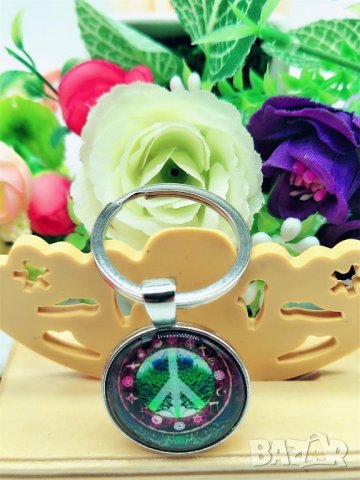 Ключодържател Ретро Сребърна Трева - Красиво 3D изображение