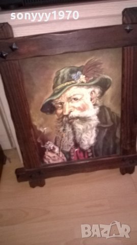 картина-внос швеицария-57х48см-старец с лула, снимка 2 - Колекции - 23530680