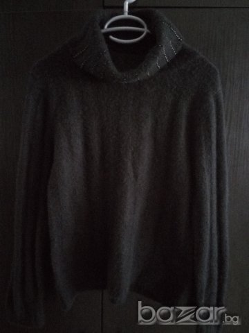 пухкав  черен  пуловер, снимка 3 - Блузи с дълъг ръкав и пуловери - 17128070