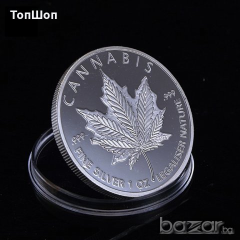 Канабис Монета - Cannabis coin, снимка 1 - Нумизматика и бонистика - 20509901