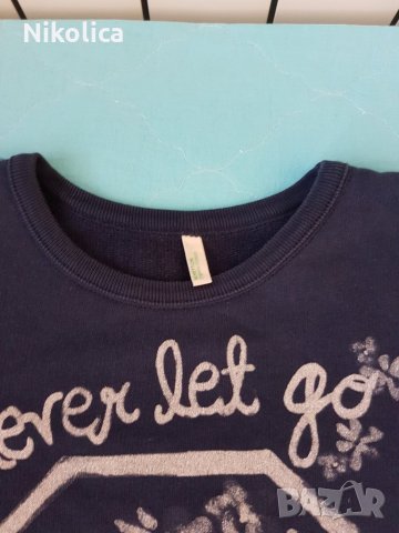 Детска блуза (ватирана) Benetton за 14 г.момиче,160 см., снимка 5 - Детски Блузи и туники - 24092697