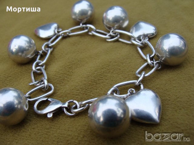 Масивна сребърна гривна , снимка 1 - Гривни - 19375086