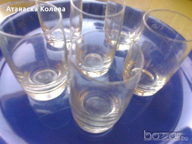 6 стъклени чашки, снимка 2 - Чаши - 17421212