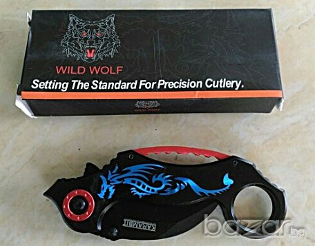  Сгъваем нож /карамбит/ Син дракон, снимка 8 - Ножове - 17644370